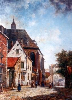 unknow artist European city landscape, street landsacpe, construction, frontstore, building and architecture. 178 Germany oil painting art